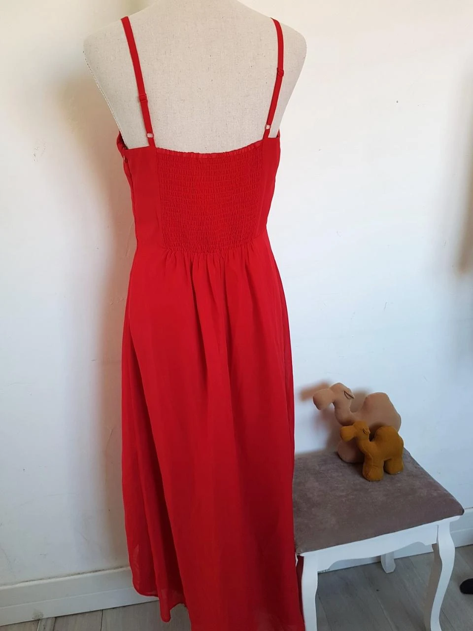 ❤️Vestido largo asimétrico rojo Bodyflirt T.40 – photo 4
